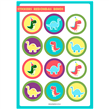 Stickers plancha baby Dino redondas 12s 1u